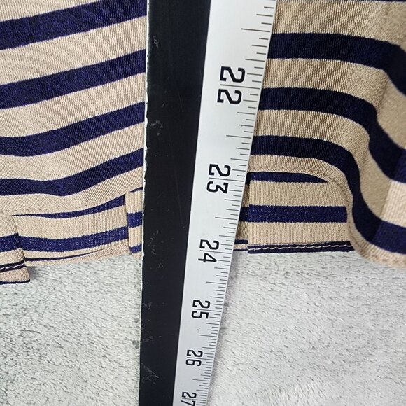 Women's Vintage Richard Warren Petites Blouse Top Striped Long Sleeve Size 8 - Picture 10 of 11